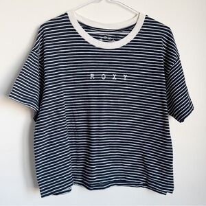5 for $20🛍️ ROXY | Striped Boxy Tee
